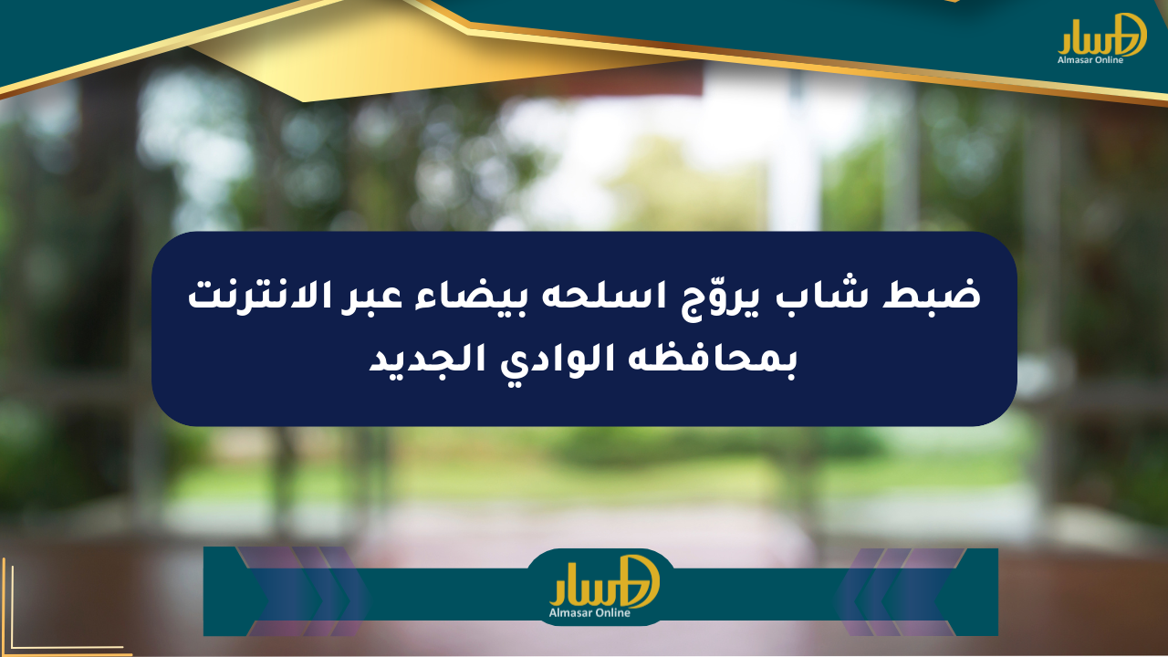 ضبط شاب يروّج أسلحة بيضاء عبر الإنترنت بمحافظة الوادي الجديد